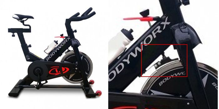  A direct contact flywheel spin bike