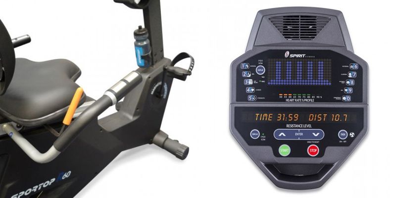 exercise bike heart rate monitor and control panel