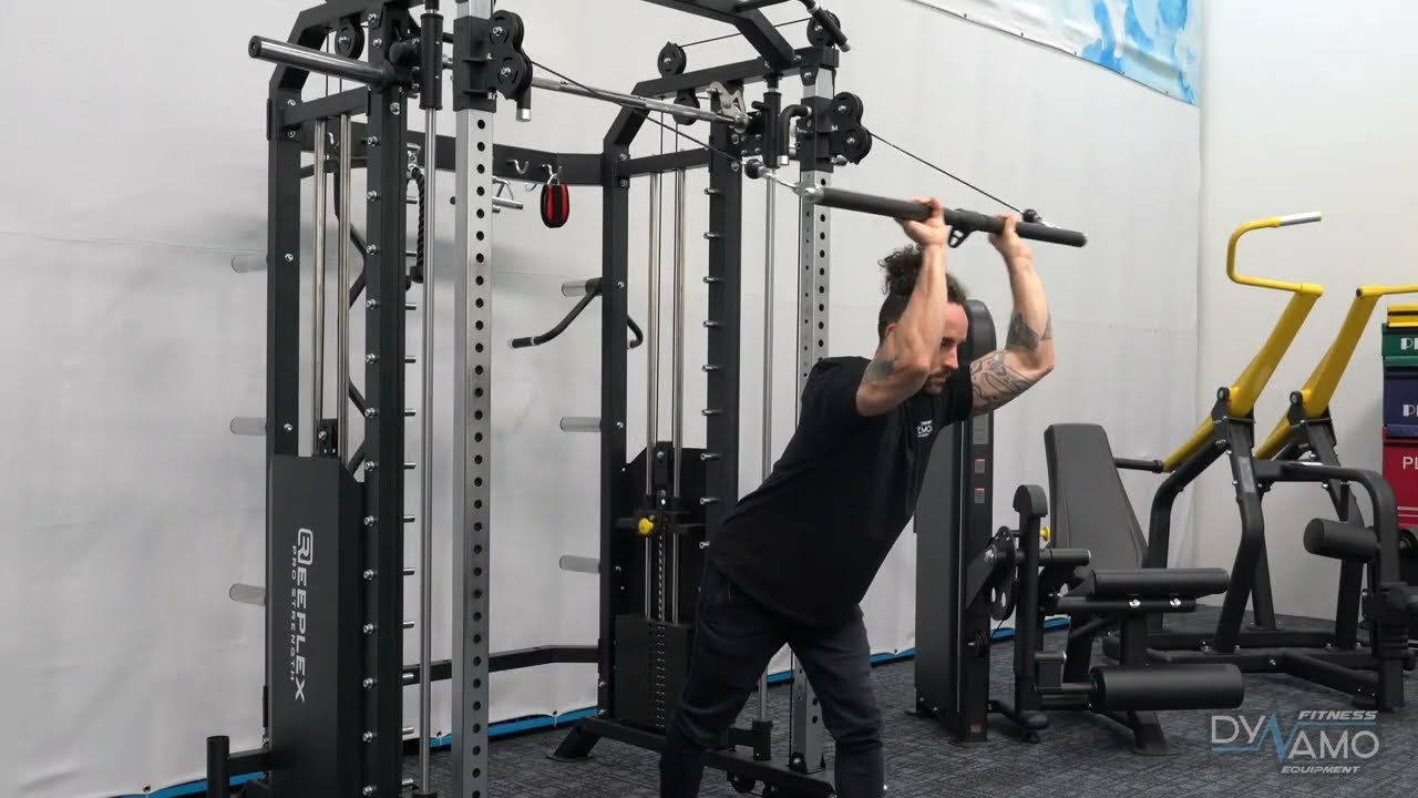 Cable Bar Overhead Tricep Extension Exercise