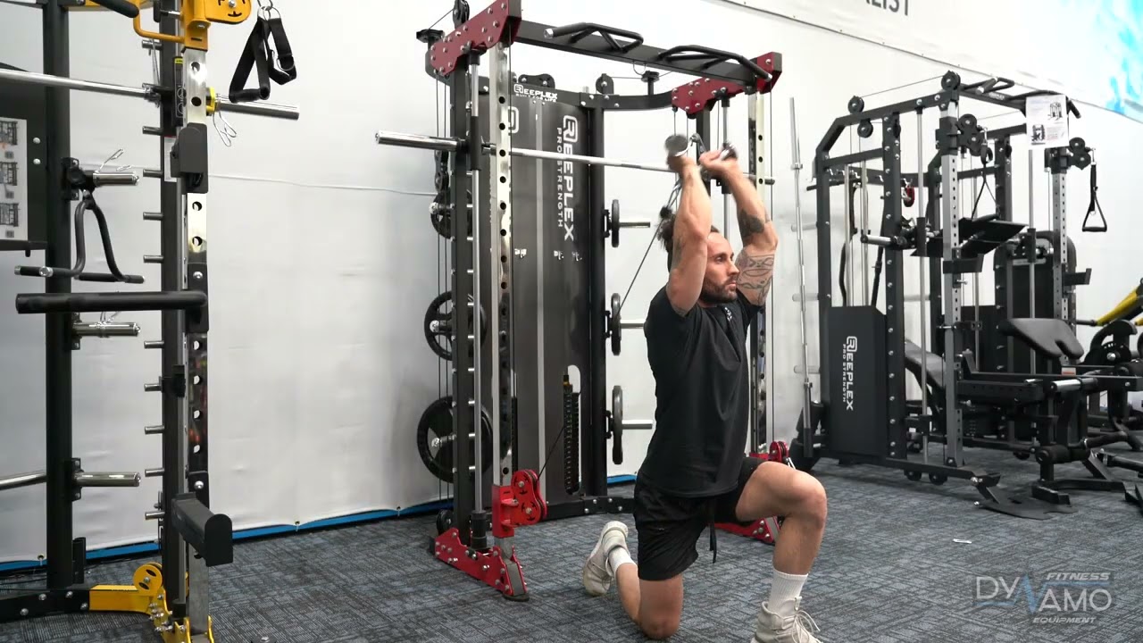 Kneeling Cable Close Grip Tricep Press Exercise
