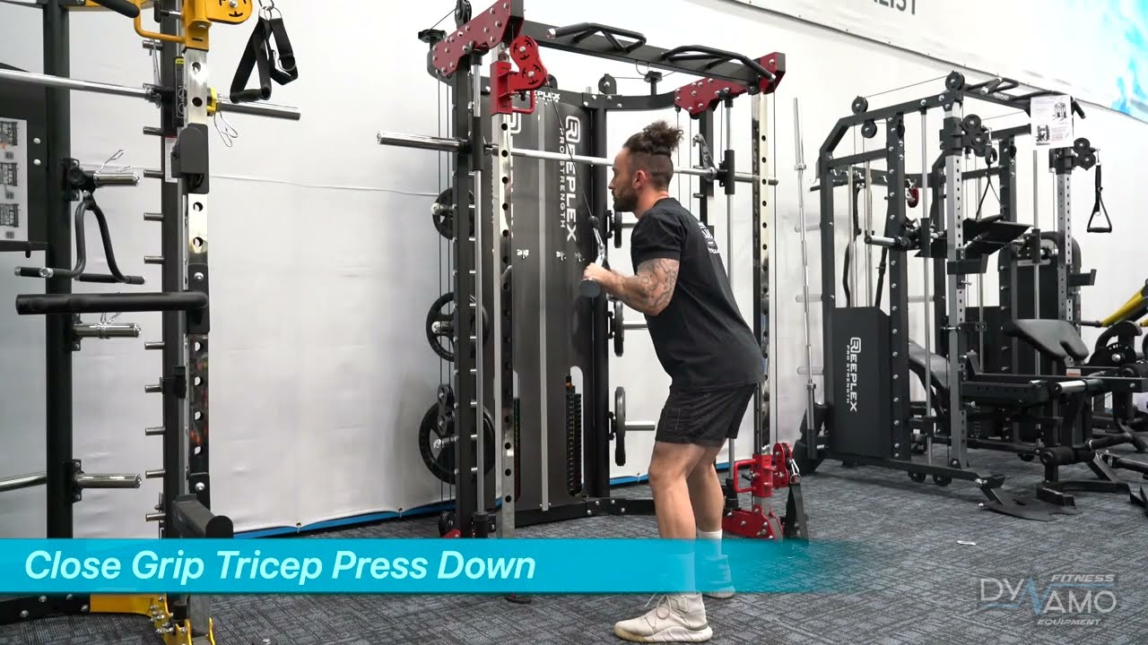 Cable Close Grip Tricep Press Exercise