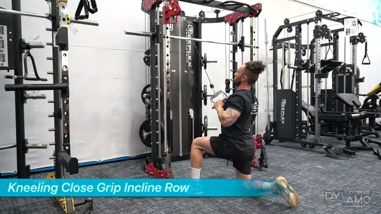 Kneeling Cable Close Grip Incline Row Exercises