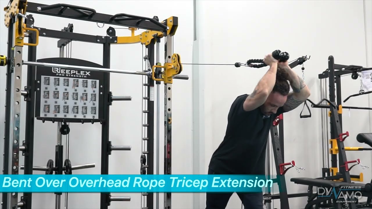 Bent Over Overhead Rope Tricep Extension Exercises