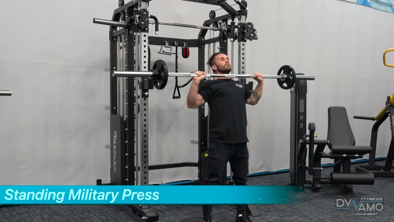 Barbell Standing Military Press Exercises