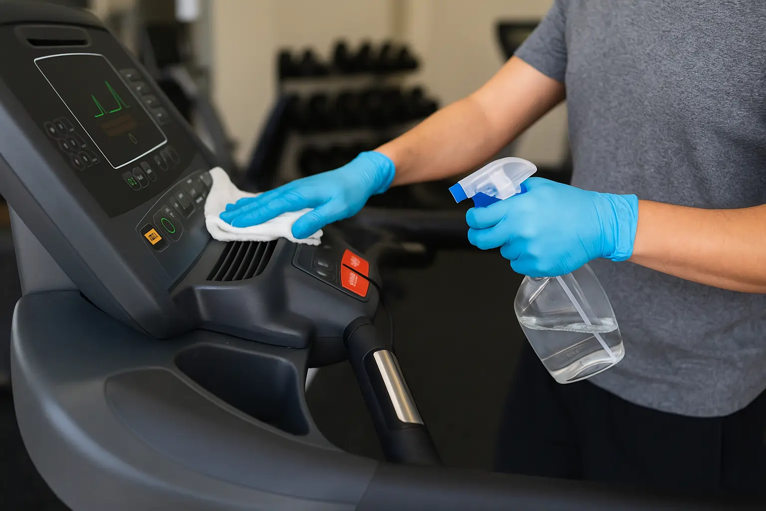 how to clean your gym equipment